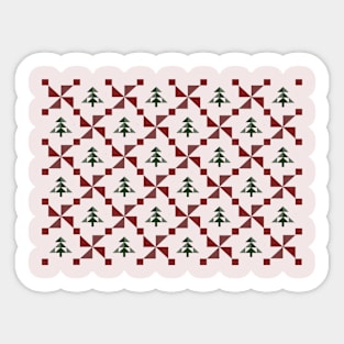 Christmas Ugly Winter Sweater Quilt Sticker